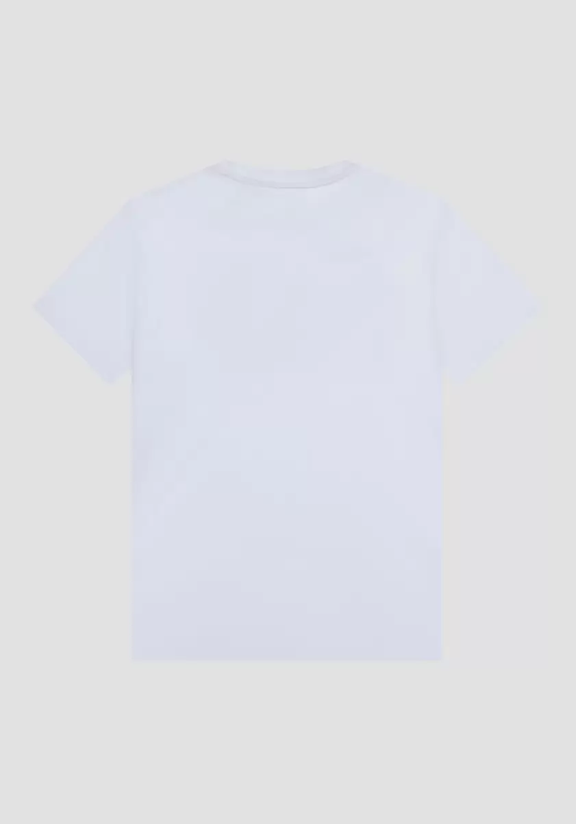 Antony Morato Hombre Ultimo Modelo Crema Camisetas Y Polo Camiseta Regular Fit De Algodón Con Logotipo Estampado De Efecto Gomado - 1