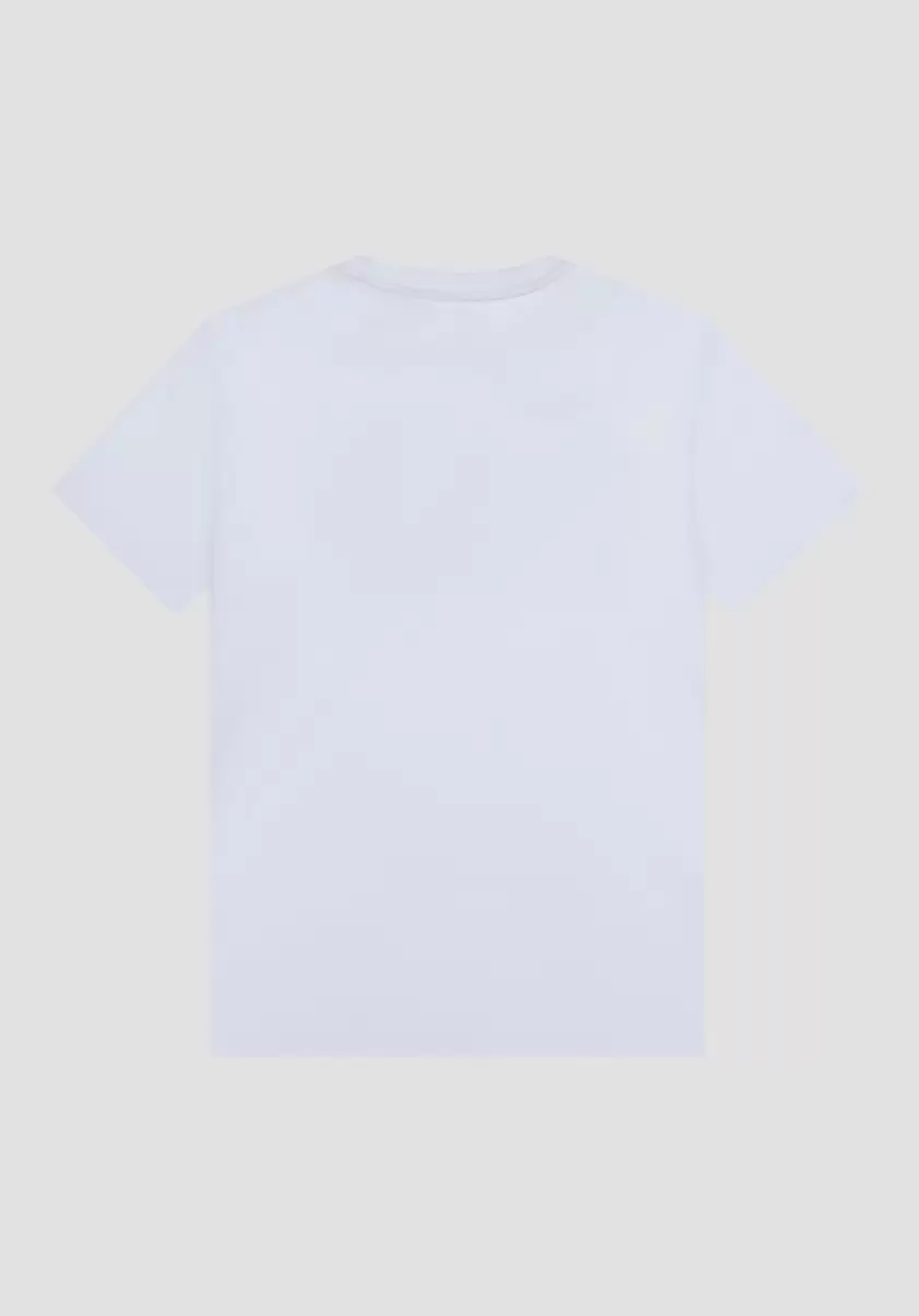 Antony Morato Hombre Ultimo Modelo Crema Camisetas Y Polo Camiseta Regular Fit De Algodón Con Logotipo Estampado De Efecto Gomado - 3