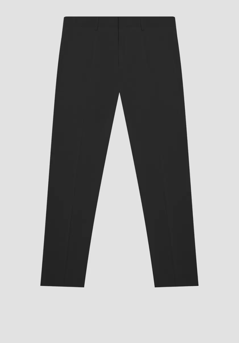 Hombre Pantalones Pantalón Slim Fit «Bonnie» De Tejido De Mezcla De Viscosa Elástico Negro Antony Morato Promoción - 2