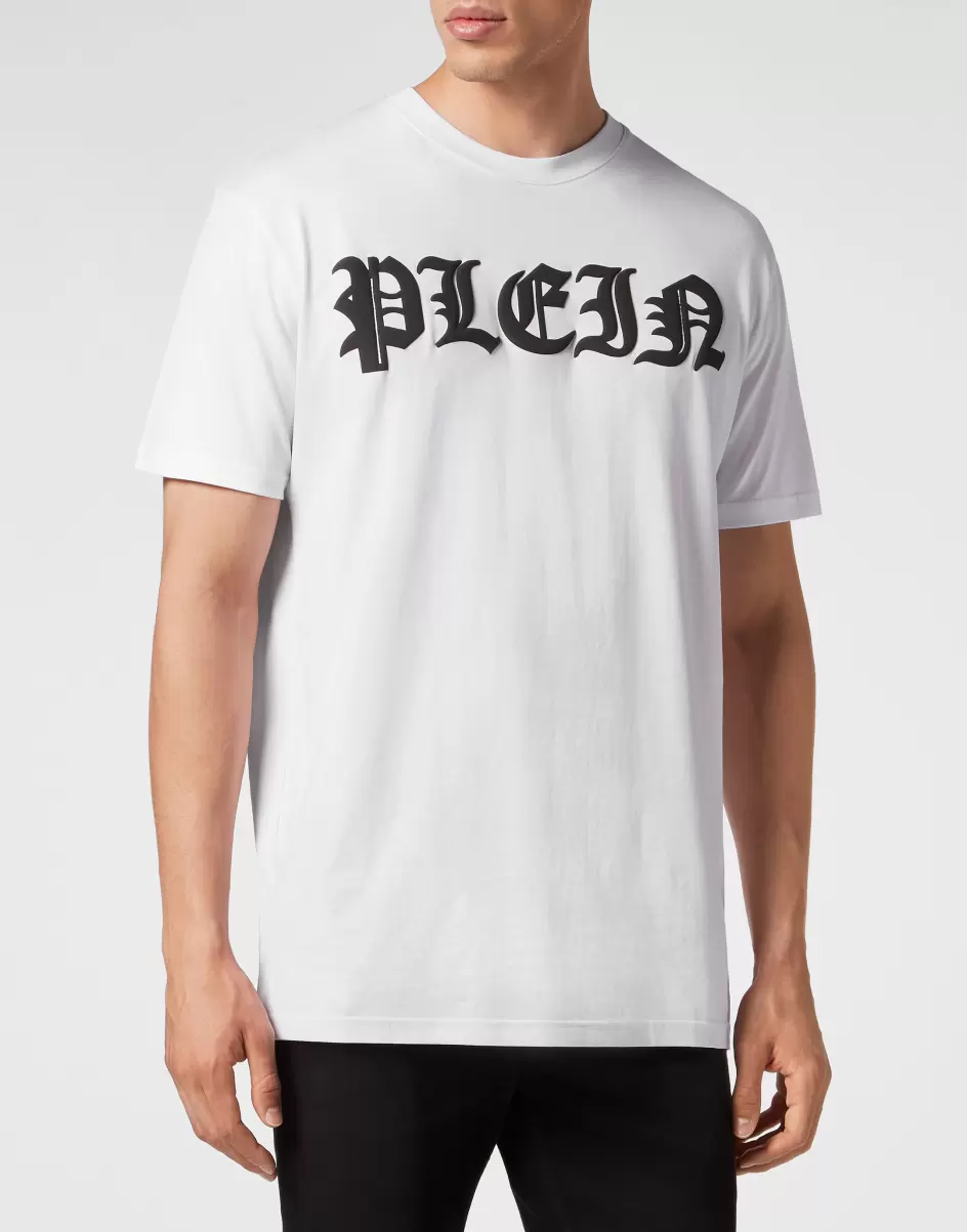 Precio De Descuento T-Shirt Round Neck Ss Gothic Plein White Philipp Plein Camisetas Hombre - 1