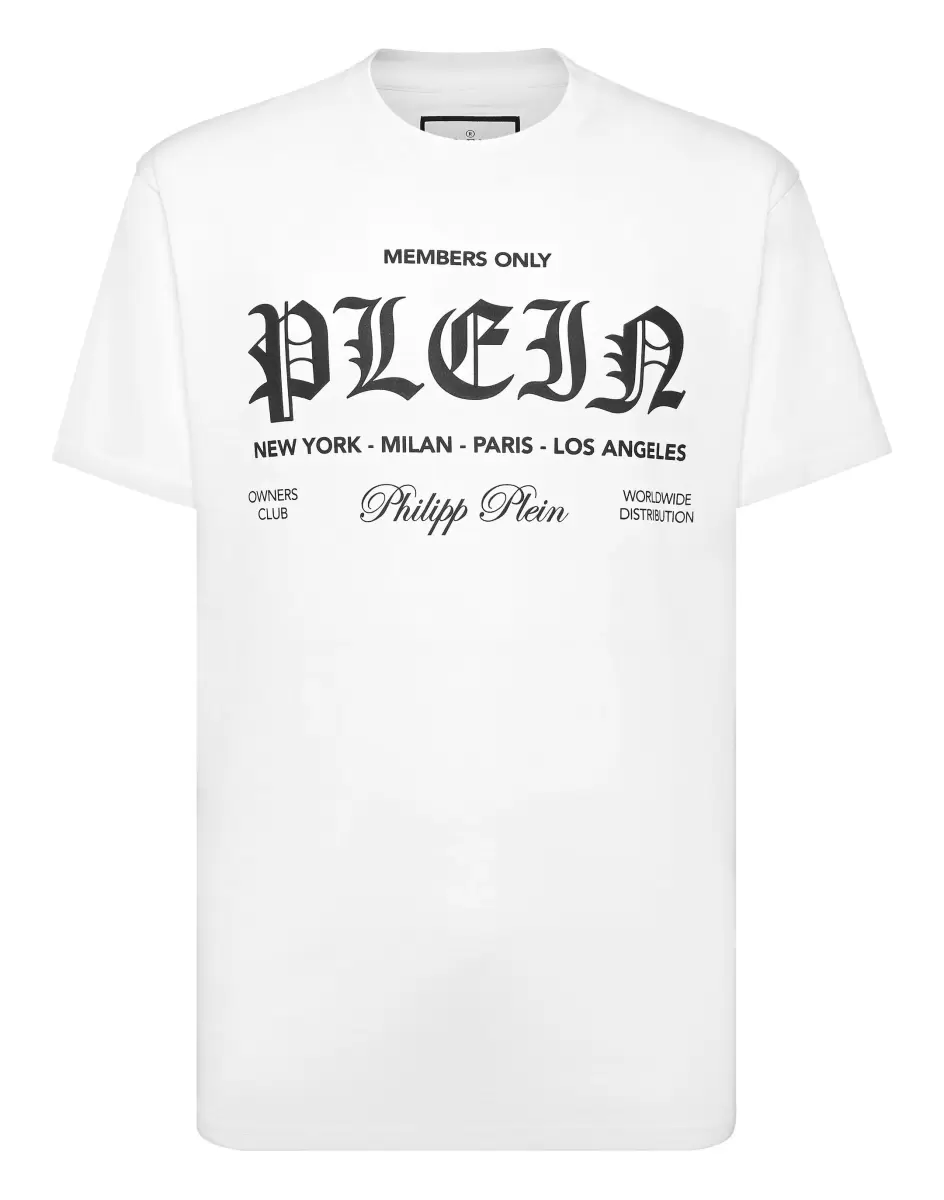 Hombre Philipp Plein Comprar White T-Shirt Round Neck Ss Camisetas