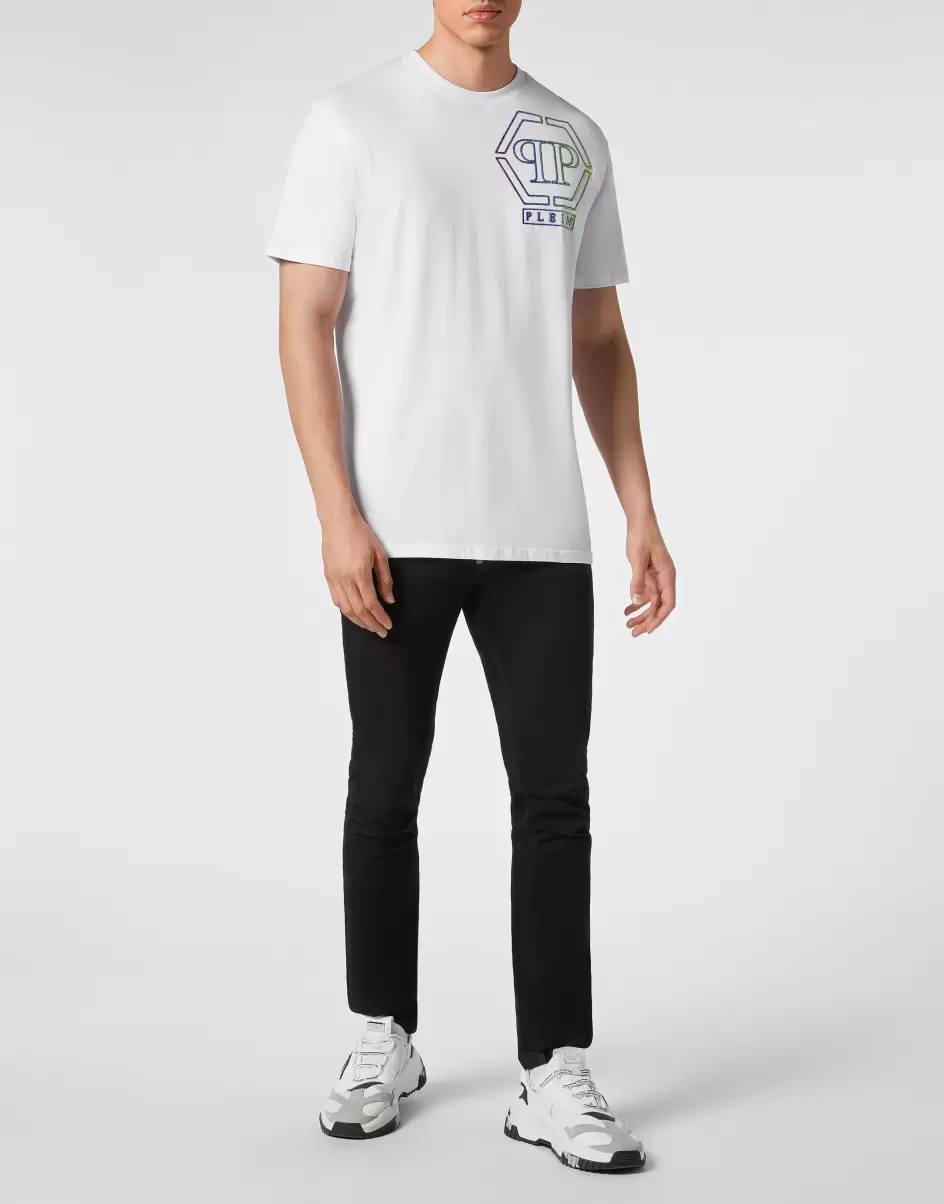 Philipp Plein Conveniencia Camisetas T-Shirt V-Neck Ss White Hombre - 3