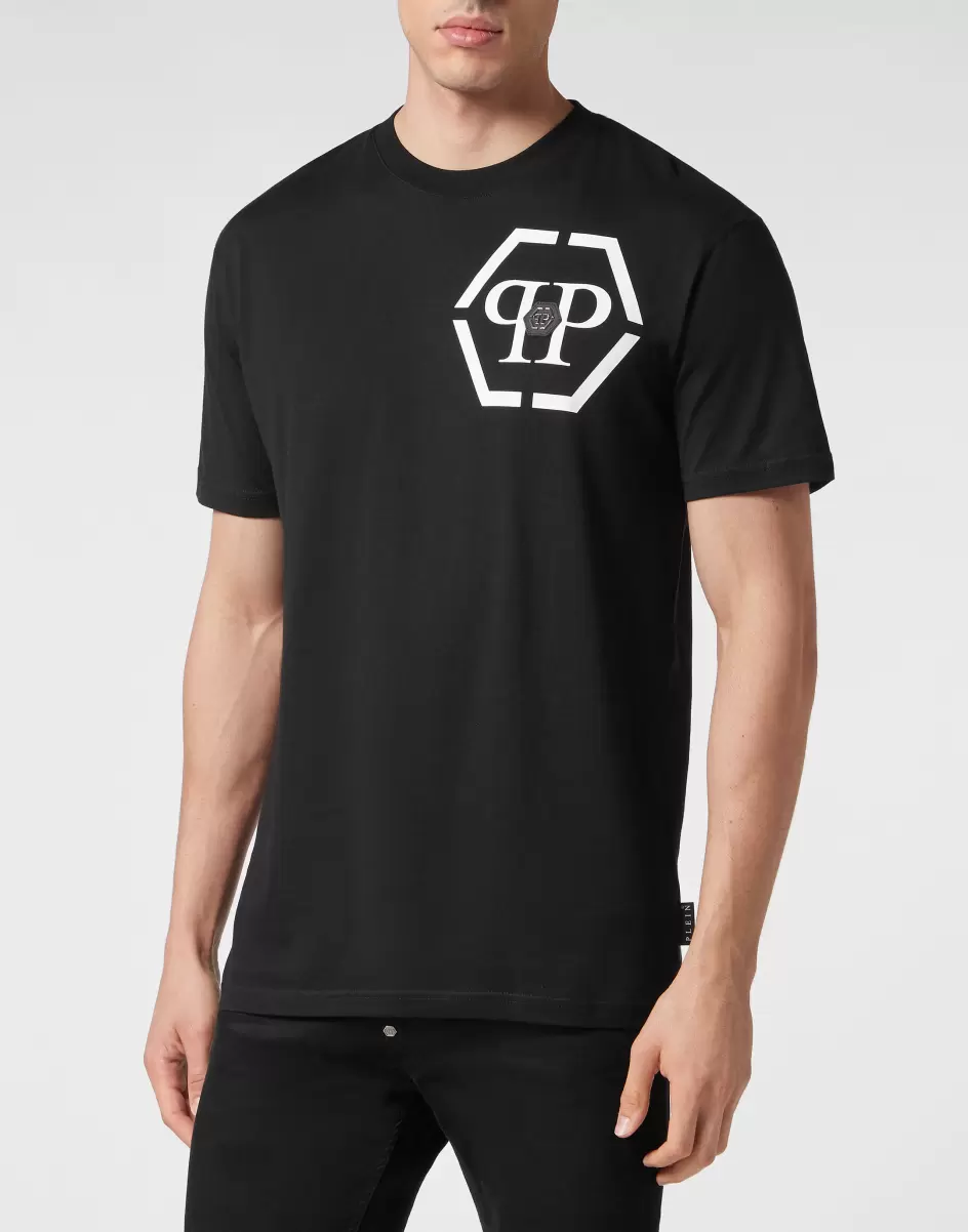 Camisetas Hombre T-Shirt Round Neck Ss Salida Black Philipp Plein - 1