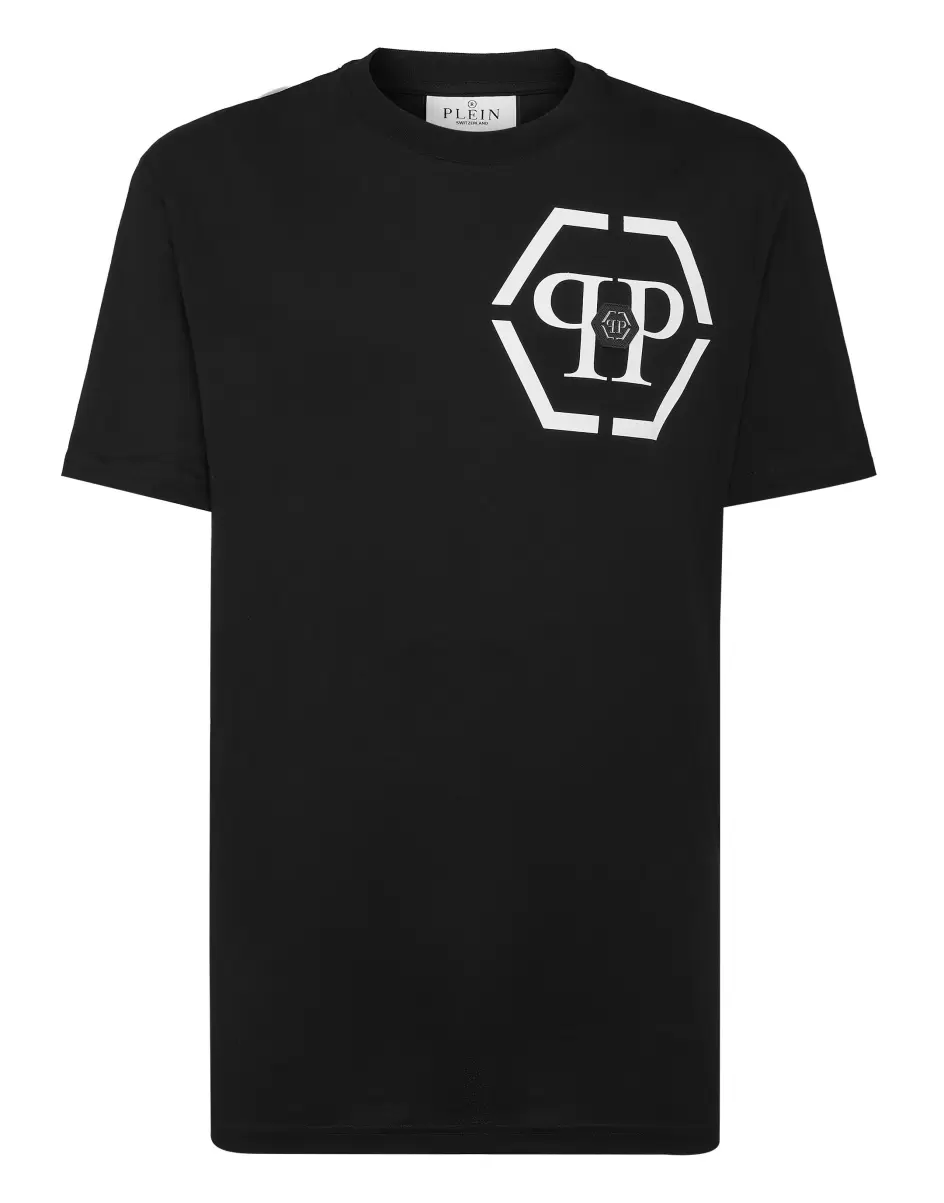Camisetas Hombre T-Shirt Round Neck Ss Salida Black Philipp Plein