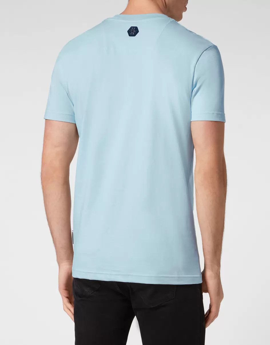 Hombre T-Shirt Round Neck Ss Smile Camisetas Asegurar Light Blue Philipp Plein - 2