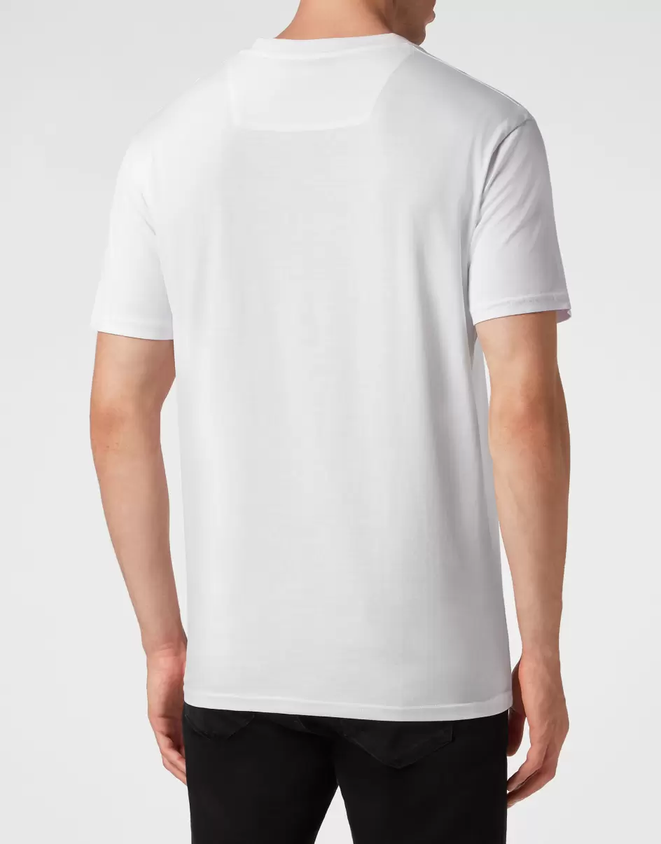 White Philipp Plein Camisetas Hombre T-Shirt Round Neck Ss Exclusivo - 2