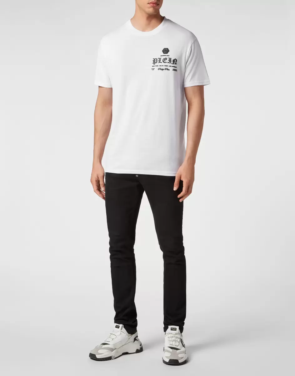 White Philipp Plein Camisetas Hombre T-Shirt Round Neck Ss Exclusivo - 3