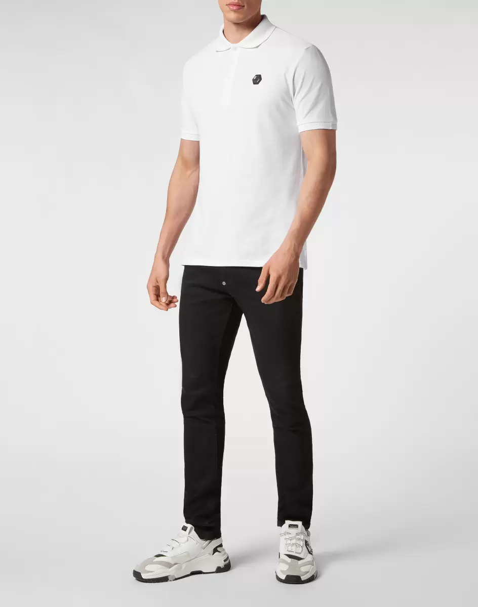 Polos Recomendar Philipp Plein Polo Shirt Ss Gothic Plein Hombre White - 3