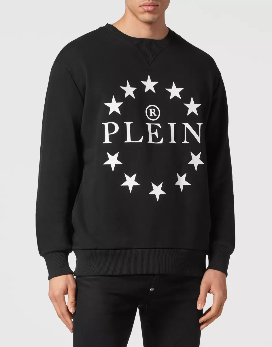 Black Calidad Hombre Sweatshirt Ls Stars Philipp Plein Moda Street Style - 1