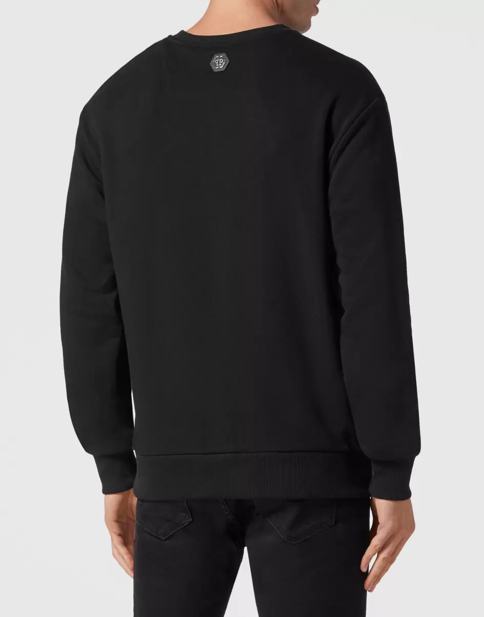 Black Calidad Hombre Sweatshirt Ls Stars Philipp Plein Moda Street Style - 2