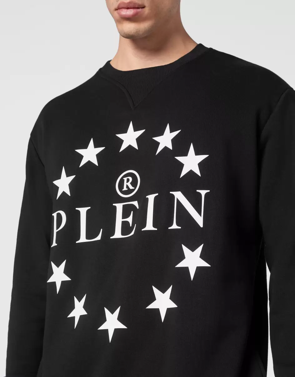 Black Calidad Hombre Sweatshirt Ls Stars Philipp Plein Moda Street Style - 4