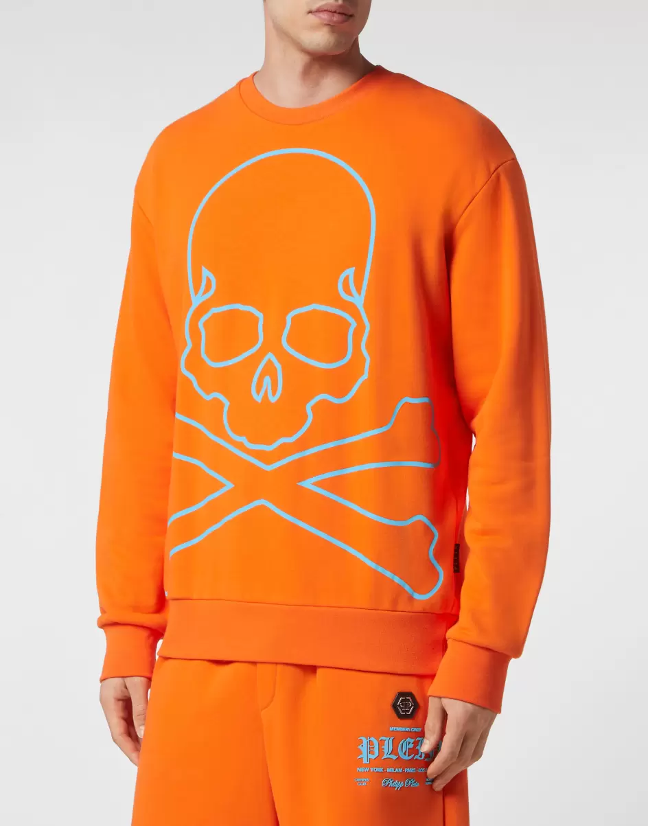 Moda Street Style Hombre Philipp Plein Orange Sweatshirt Ls Noticias - 1
