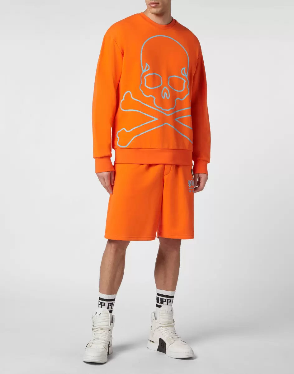 Moda Street Style Hombre Philipp Plein Orange Sweatshirt Ls Noticias - 3