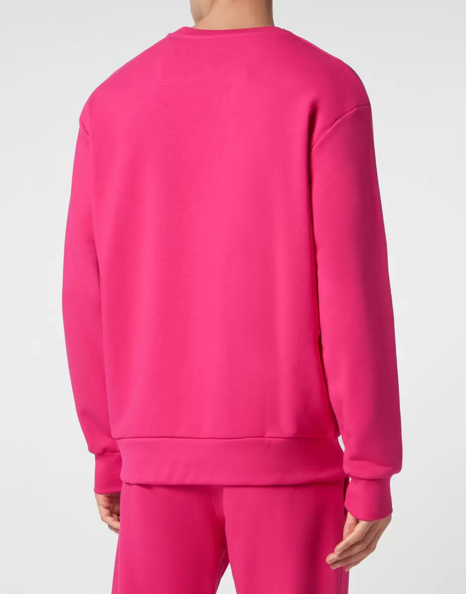 Sweatshirt Ls Philipp Plein Fuxia Moda Street Style Precio De Mercado Hombre - 2