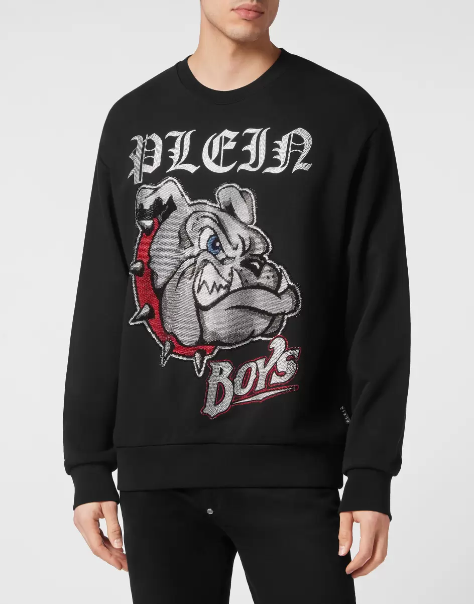 Black Hombre Philipp Plein Salida Sweatshirt Ls Bulldogs Jerseys / Sudaderas / Chaquetas - 1