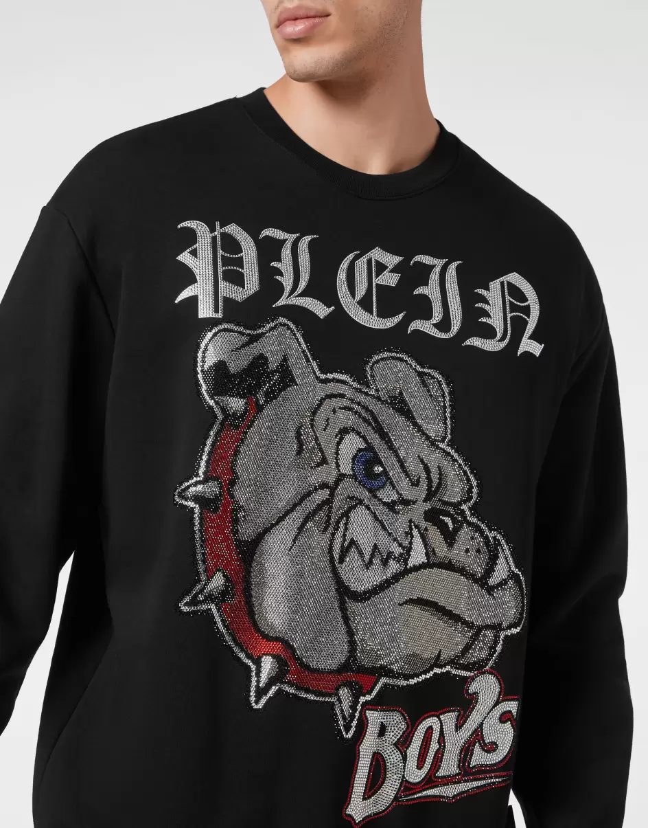 Black Hombre Philipp Plein Salida Sweatshirt Ls Bulldogs Jerseys / Sudaderas / Chaquetas - 4