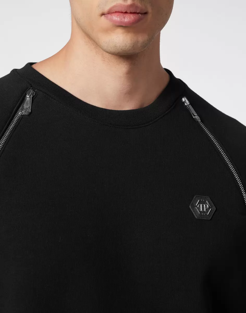 Zip Chain Sweatshirt Ls Black Jerseys / Sudaderas / Chaquetas Hombre Precios Estacionales Philipp Plein - 4