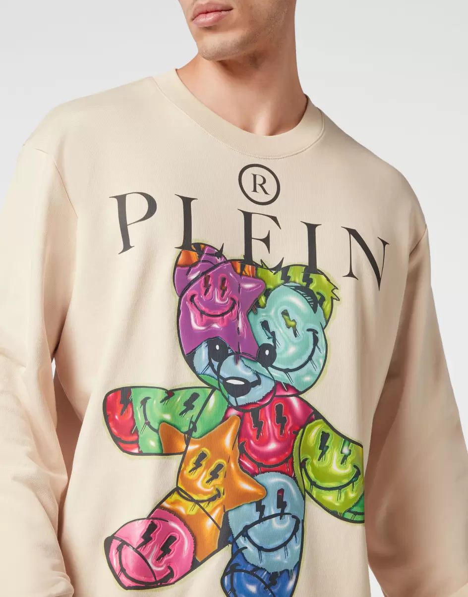 Philipp Plein Sweatshirt Roundneck Teddy Bear Beige Exclusivo Hombre Jerseys / Sudaderas / Chaquetas - 4