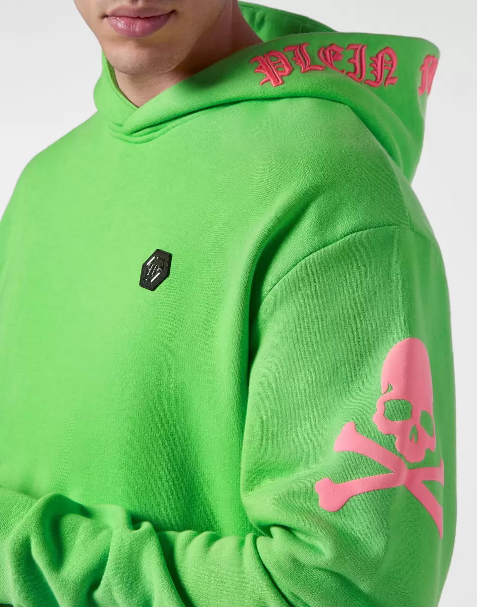 Green Fluo Estándar Hoodie Sweatshirt Skull&Bones Philipp Plein Jerseys / Sudaderas / Chaquetas Hombre - 4