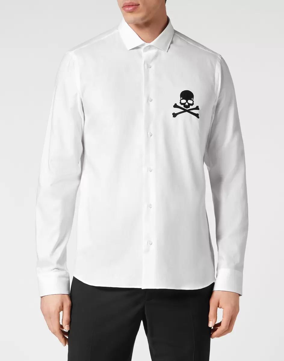 Camisas White Philipp Plein Flete Gratis Shirt Sugar Daddy Skull&Bones Hombre - 1