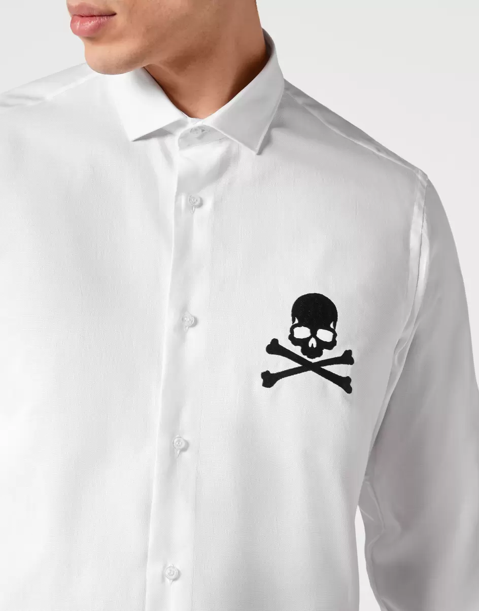 Camisas White Philipp Plein Flete Gratis Shirt Sugar Daddy Skull&Bones Hombre - 4