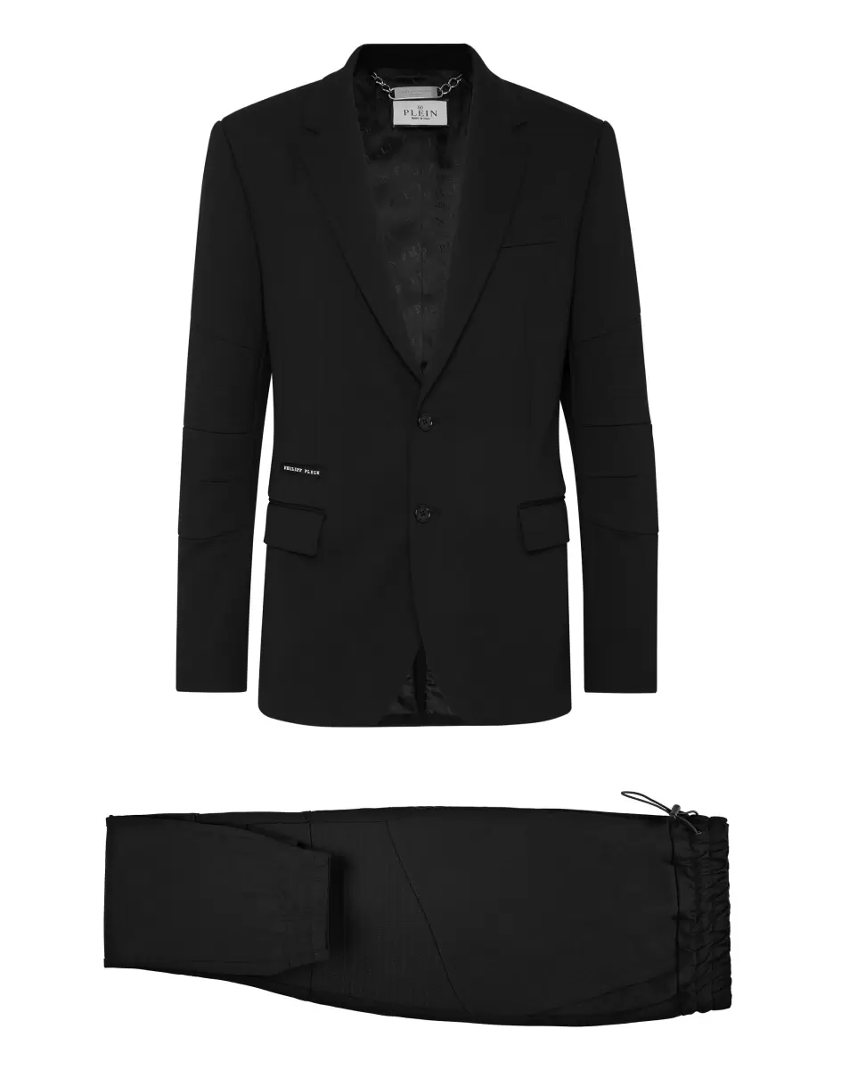 Hombre Suit:blazer/Trousers Black Philipp Plein Sartorial Calidad
