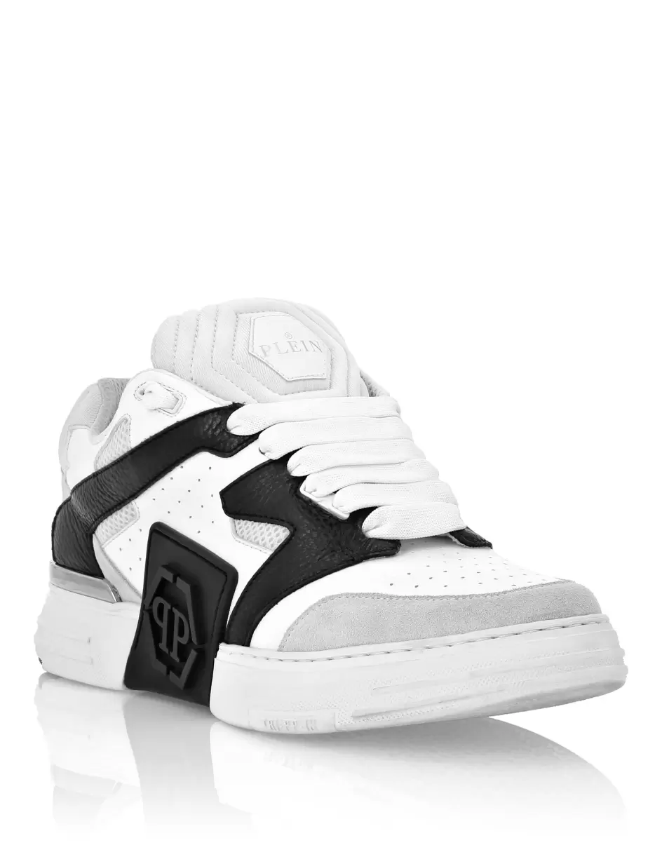 2024 Lo-Top Sneakers Phantom $Treet Philipp Plein Hombre White / Black Sneakers De Caña Baja