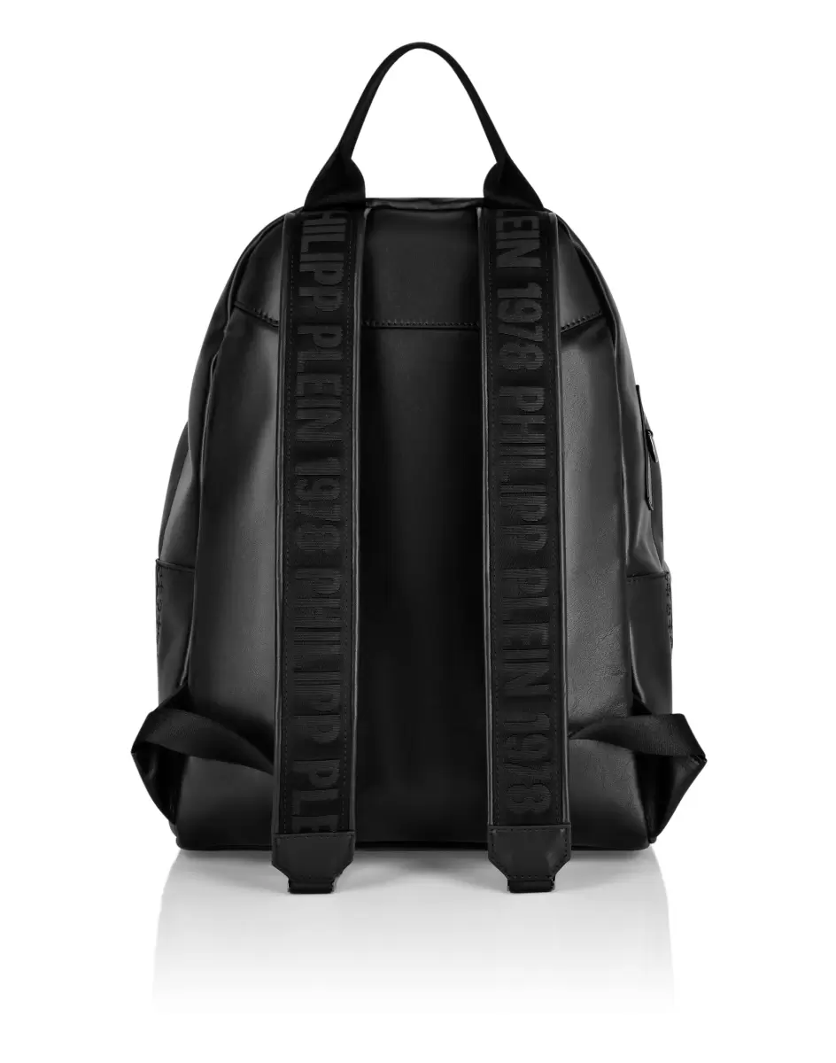 Philipp Plein Mochilas Black Flete Gratis Embroidered Leather Backpack Paisley Hombre - 1