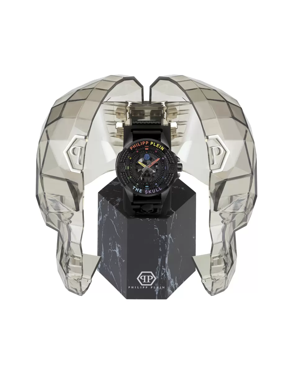 Philipp Plein Hombre Black The $Kull Titan Rainbow Watch With Crystals Marca Relojes - 4