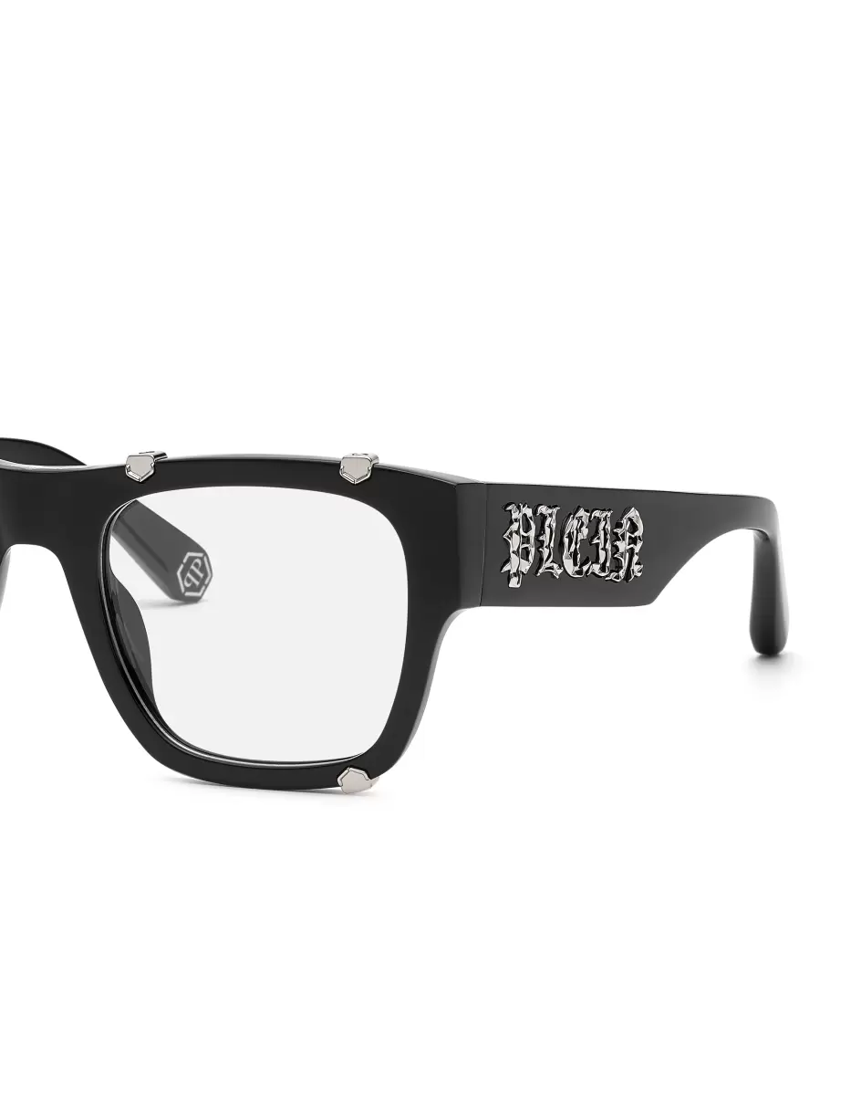 Black/Silver Sunglasses Square Optical Frame Square Hexagonal Hombre Philipp Plein Gafas De Sol Nuevo - 4