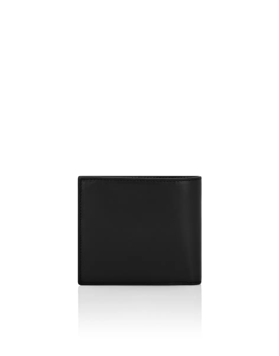 Philipp Plein Hombre Black Novedad Leather French Wallet Hexagon Carteras & Artículos De Cuero - 1