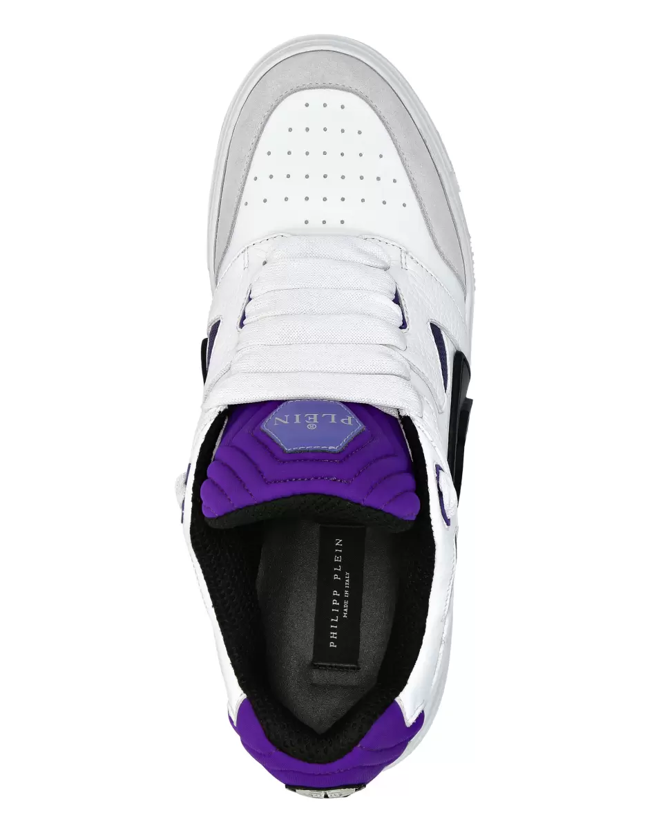 Venta Philipp Plein Lo-Top Sneakers Phantom $Treet Mujer White/Purple Sneakers - 2