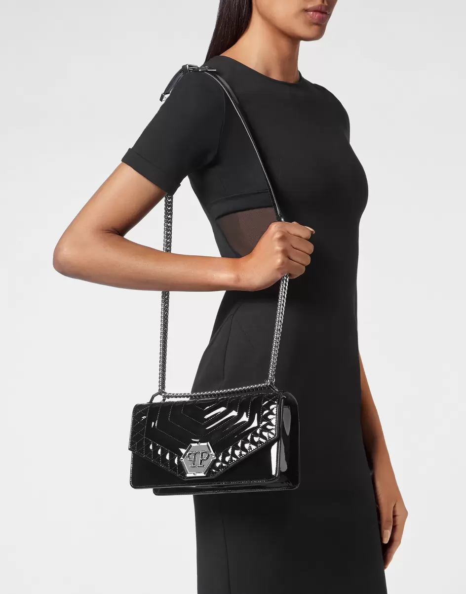 Bolsos De Hombro Y Bandoleras Medium Shoulder Bag Hexagon Mujer Philipp Plein Black Precios De Liquidación - 2