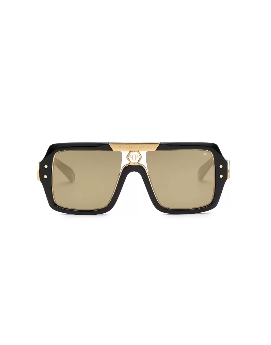 Mujer Black / Gold Innovación Philipp Plein Gafas De Sol Sunglasses Square