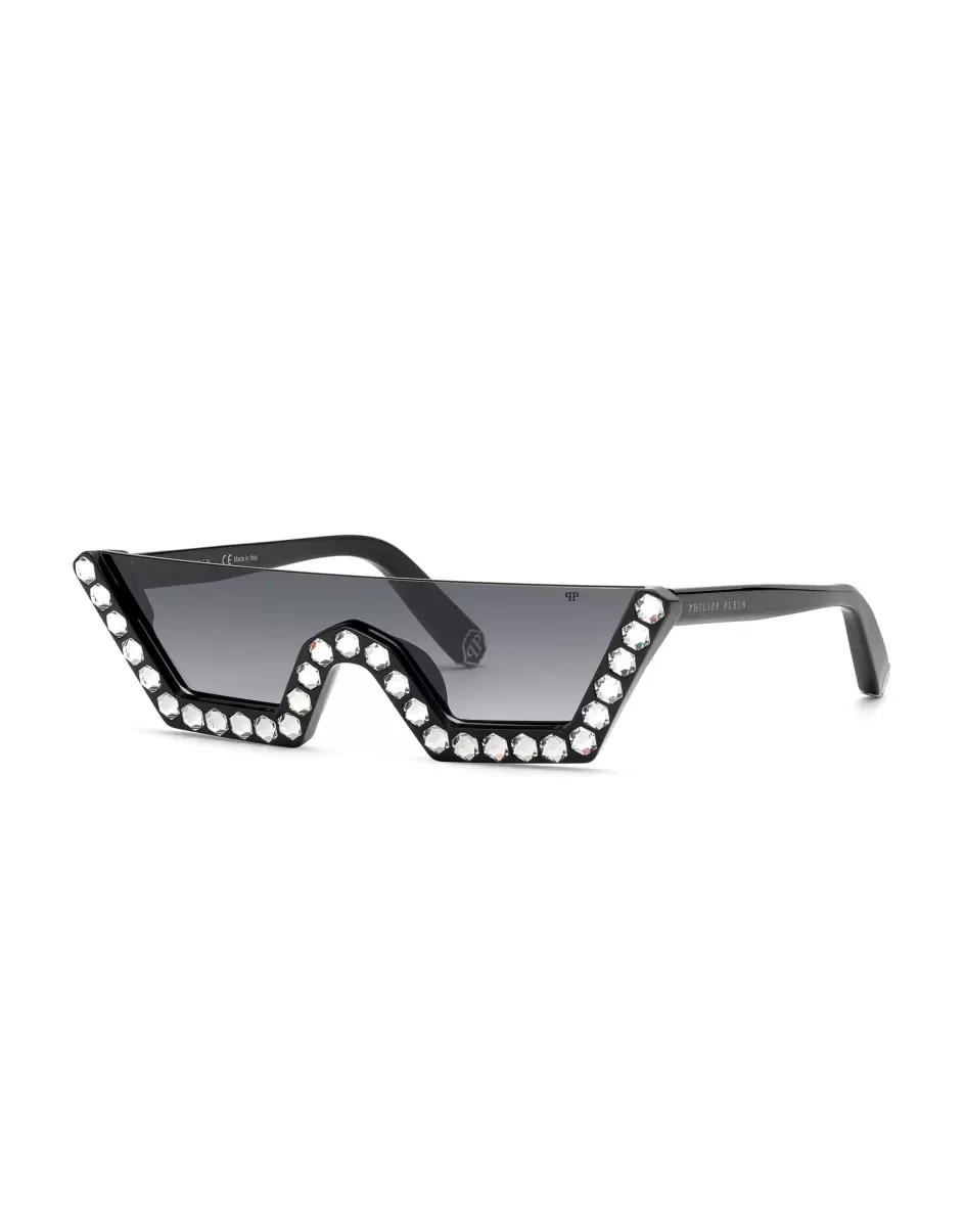 Gafas De Sol Complejidad Black Sunglasses Plein Crystal Lux With Crystals Mujer Philipp Plein - 1