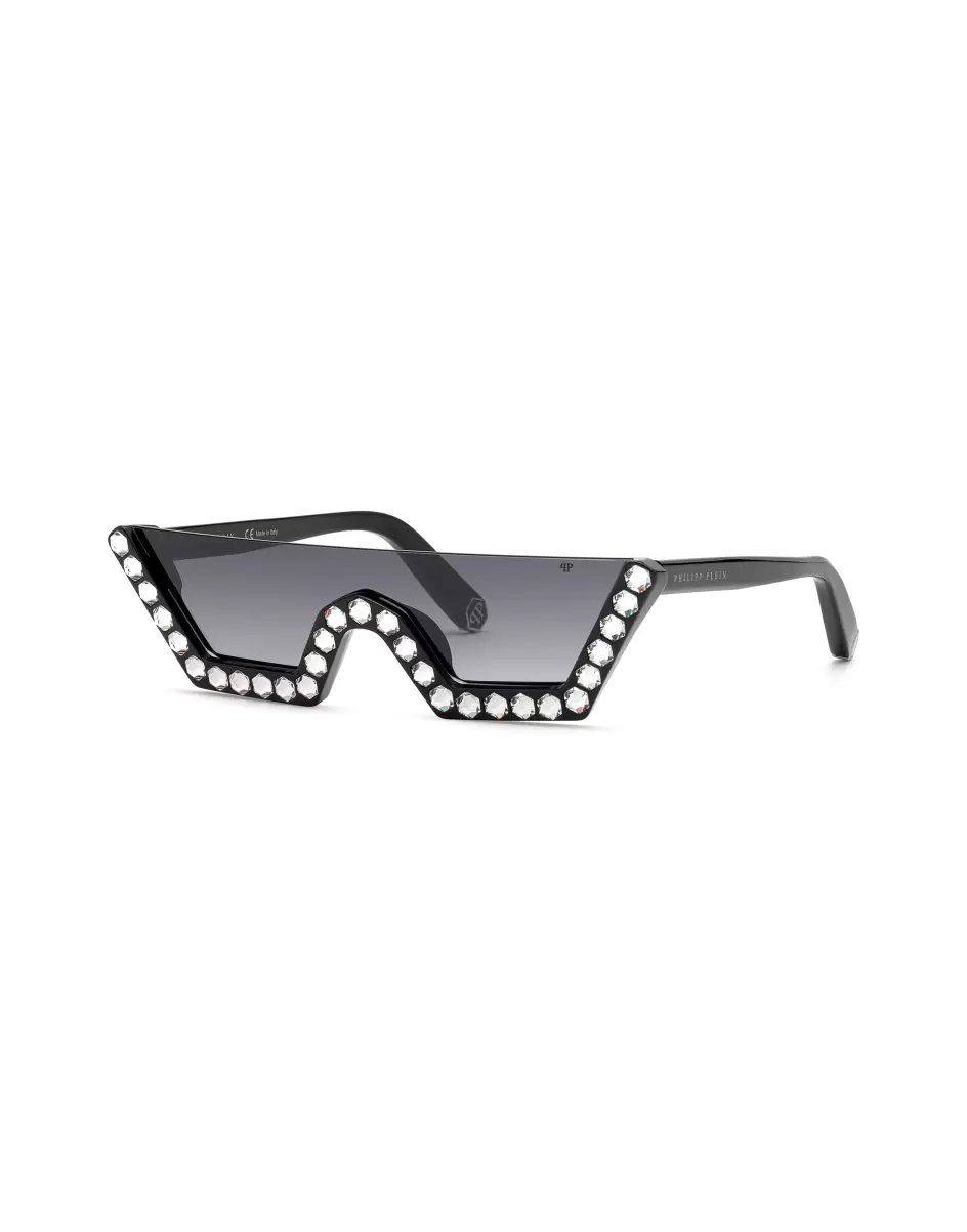 Gafas De Sol Complejidad Black Sunglasses Plein Crystal Lux With Crystals Mujer Philipp Plein - 4