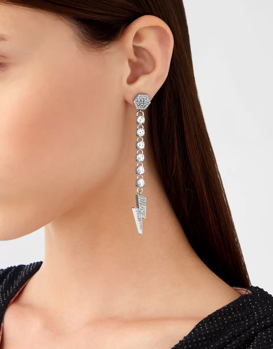 Relojes & Joyas Philipp Plein Thunder Lady Earrings Diseño Mujer Crystal - 3