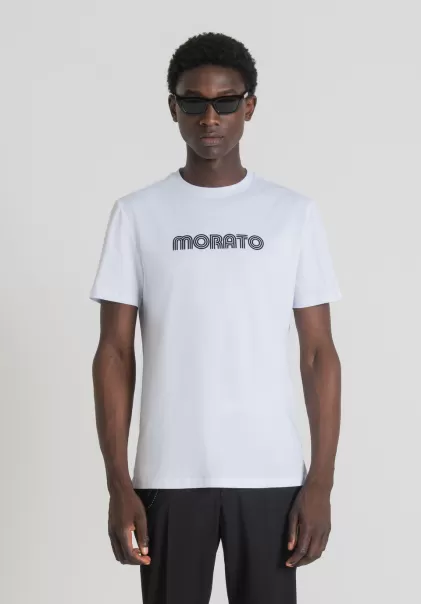 Antony Morato Camisetas Y Polo Hombre Blanco Camiseta Slim Fit De 100 % Algodón Con Logotipo Estampado Precio Competitivo