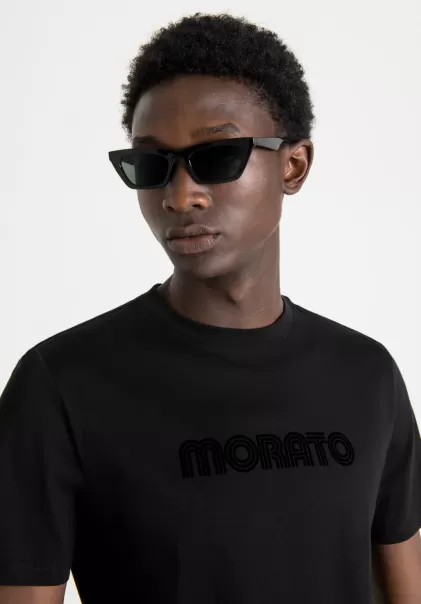 Antony Morato Promoción Camisetas Y Polo Camiseta Slim Fit De 100 % Algodón Con Logotipo Estampado Negro Hombre