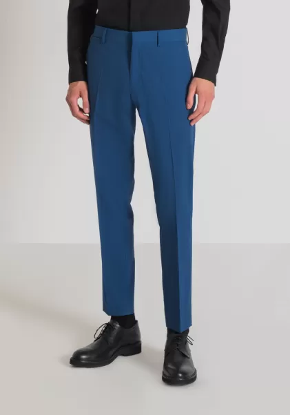 Azul Antony Morato Hombre Pantalones Slim Fit «Bonnie» De Tejido Elástico Nuevo Producto Pantalones