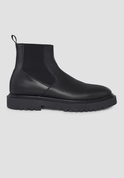 Antony Morato Botines Chelsea «Avedon» De Piel Negro Promoción Zapatos Formales Hombre