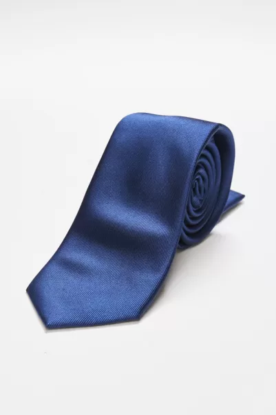 Corbatas Y Pajaritas Corbata De Seda De Color Liso Garantizado Azul Hombre Antony Morato