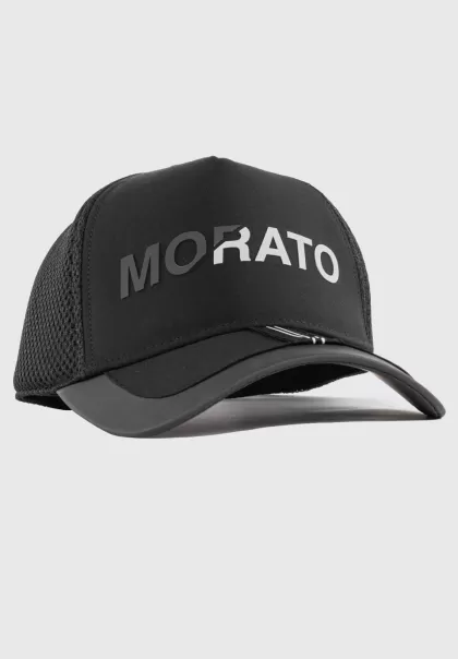 Antony Morato Comprar Gorra De Béisbol De Popelina De Algodón Elástico Con Logotipo Bicolor En Relieve Negro Sombreros Hombre
