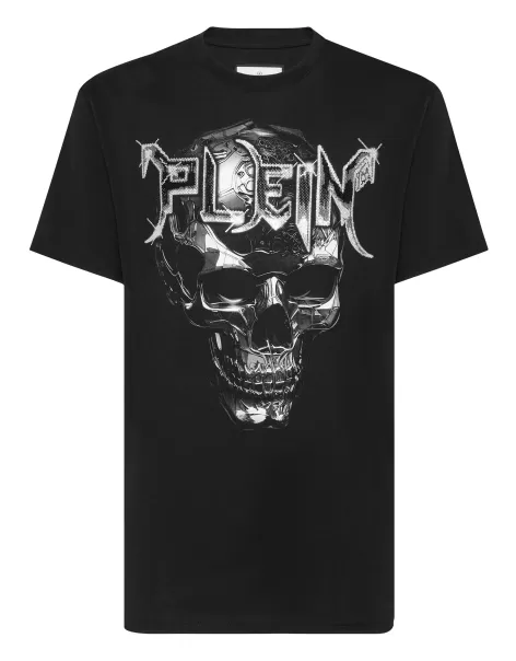 T-Shirt Round Neck Ss Chrome Camisetas Hombre Avanzado Black Philipp Plein