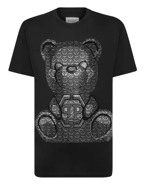 T-Shirt Round Neck Ss 3D Teddy Philipp Plein 2024 Hombre Camisetas Black