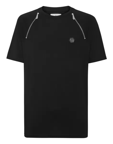Philipp Plein Hombre T-Shirt Round Neck Ss Camisetas Elegante Black