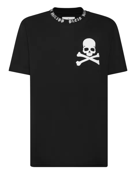 Hombre Productos Recomendados Black T-Shirt Round Neck Ss Skull&Bones Camisetas Philipp Plein