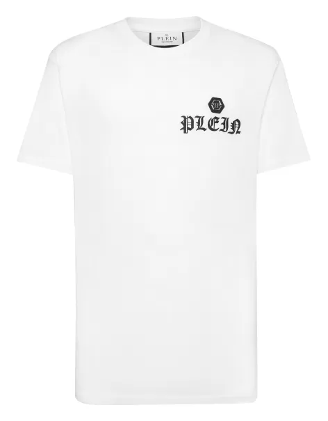 White Diseño Philipp Plein T-Shirt Round Neck Ss Hombre Camisetas