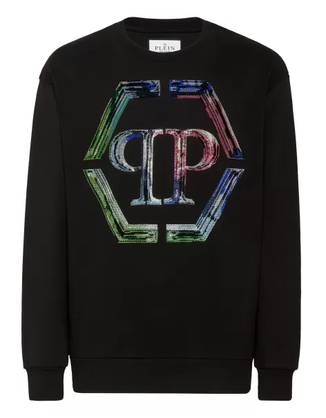 Estética Black / Multicolored Sweatshirt Ls Pp Glass Philipp Plein Jerseys / Sudaderas / Chaquetas Hombre