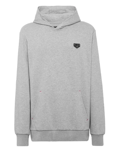 En Línea Jerseys / Sudaderas / Chaquetas Grey Philipp Plein Hombre Hoodie Sweatshirt Iconic Plein